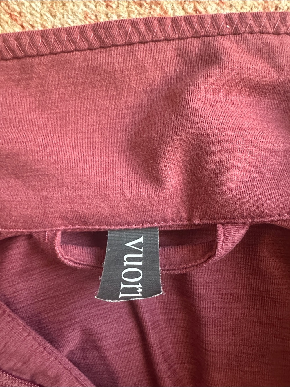 Vuori crescent half zip pullover sweatshirt pink rose best fits a large - Picture 5 of 7